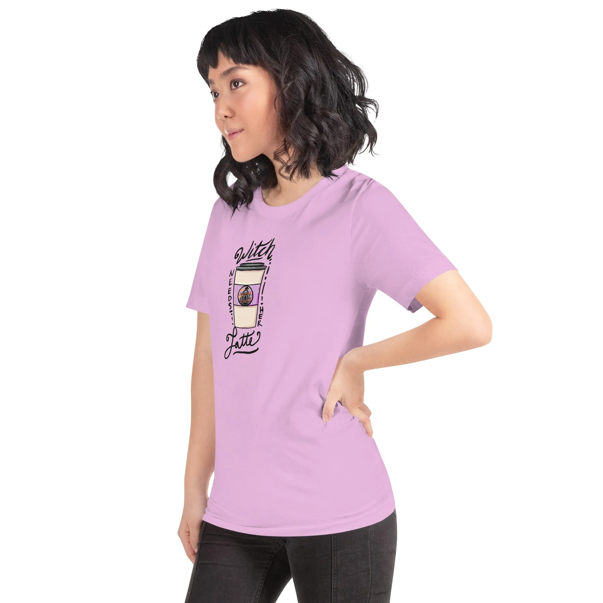 Witch Needs Her Latte Unisex t-shirt