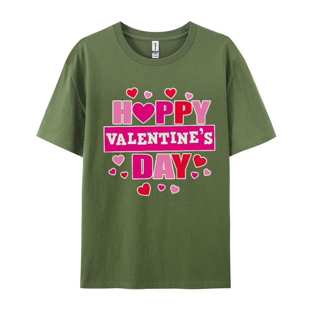 Women Happy Valentine's Day Print Graphic T-shirt