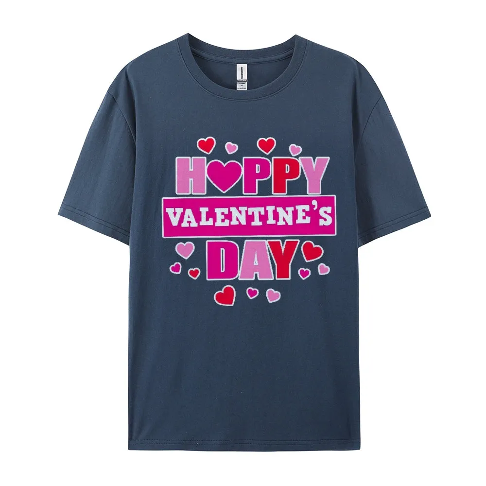 Women Happy Valentine's Day Print Graphic T-shirt