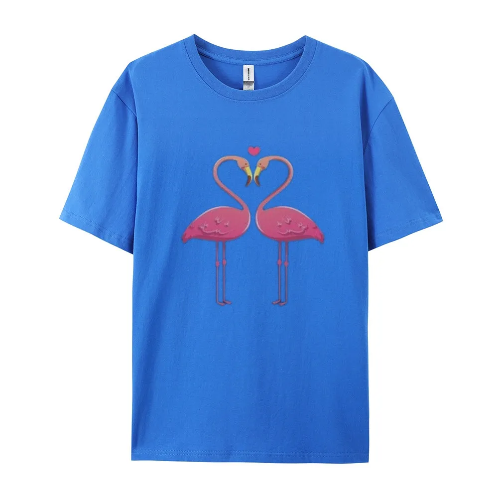 Women Love Flamingo For Valentine's Day Print Graphic T-shirt