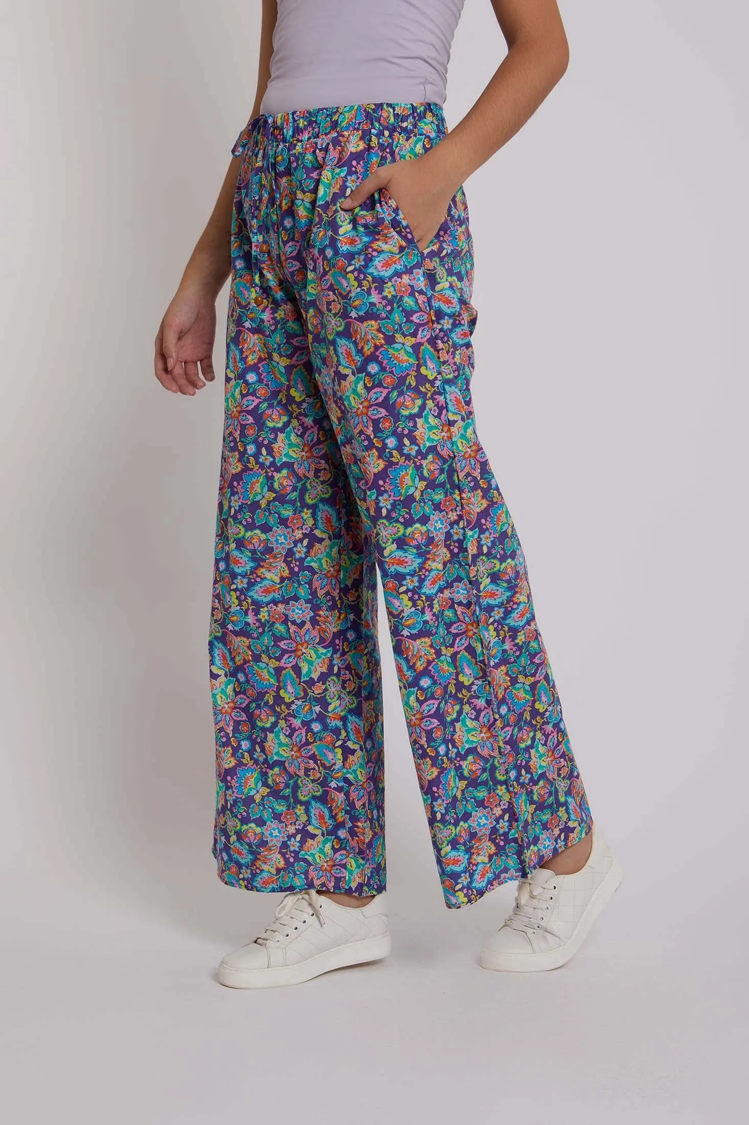 Women Pant Cotton Multicolor