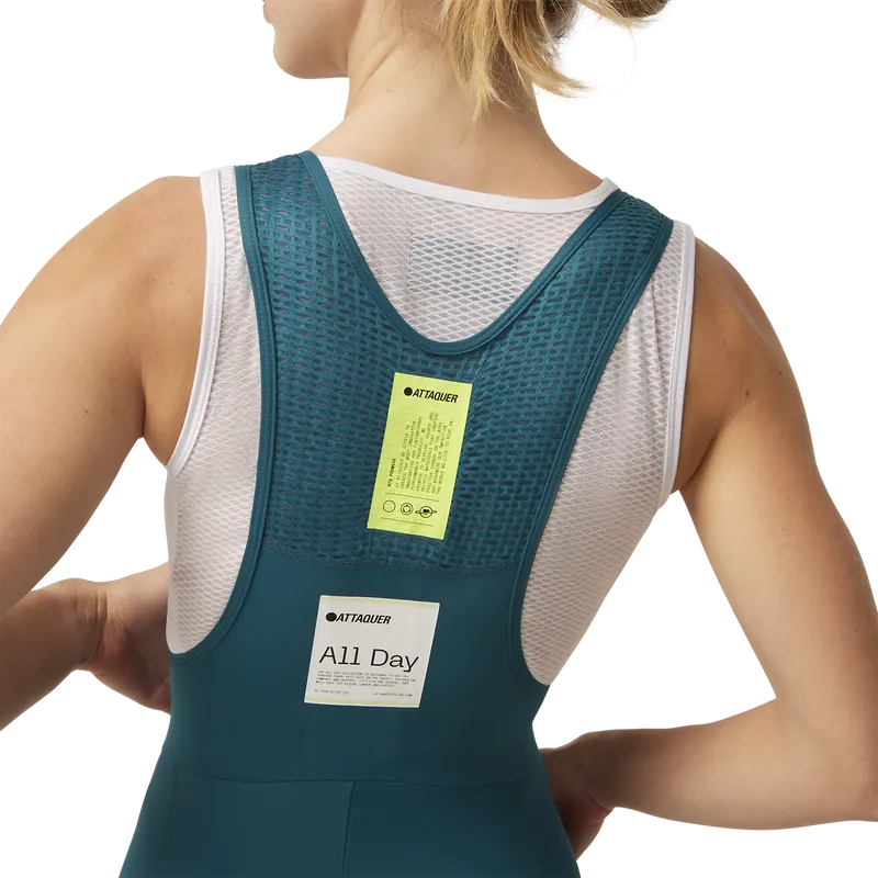 Women's All Day Bib Short Topaz
