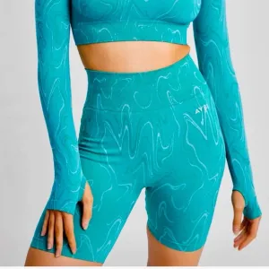 🔥Women’s AYBL Velocity Seamless Bike Shorts size S turquoise🔥
