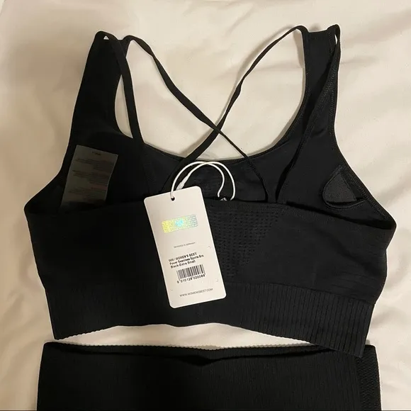 Womens Best Seamless Sports Bra &amp; Biker Shorts Set