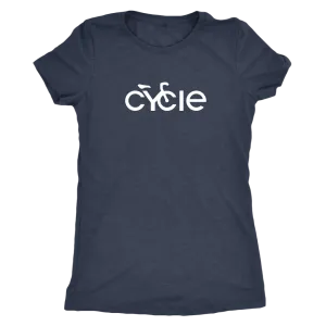 Women's Cycle T-Shirt (white ink)