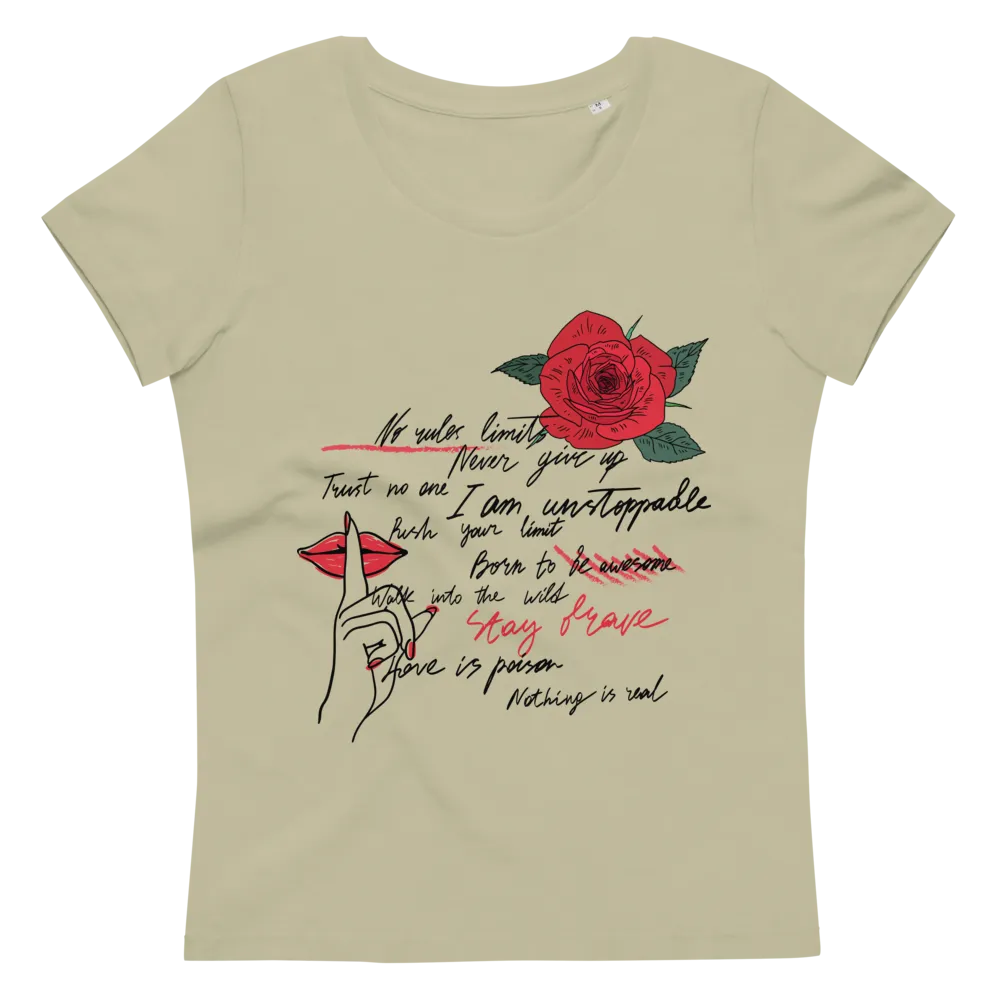 Women's fitted eco tee No Rules
