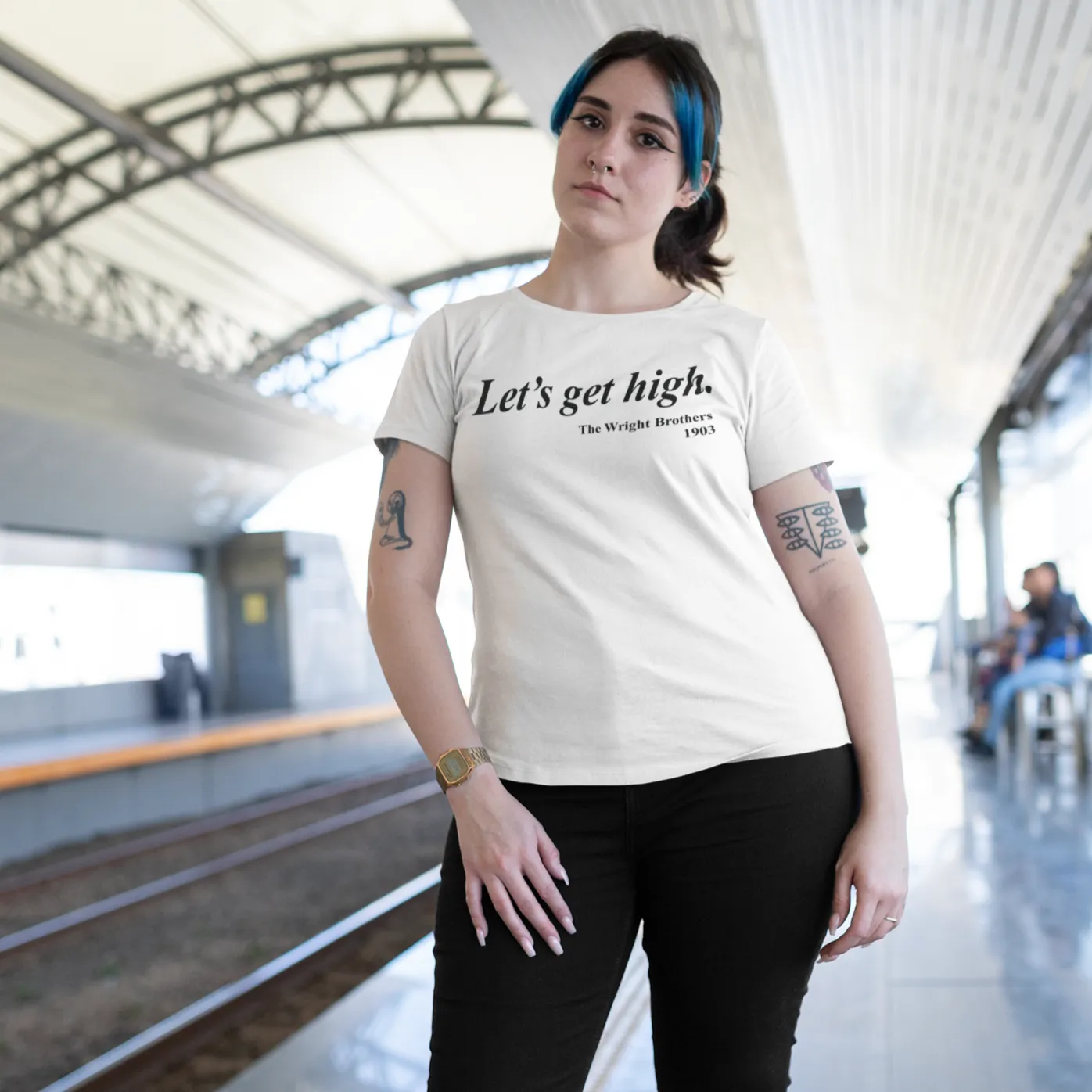 Women's "Let's Get High" Organic Tee