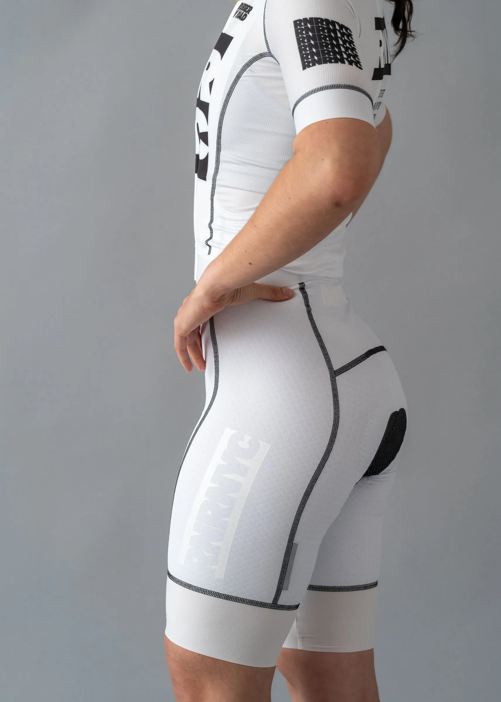 Women's RNRNYC™ IMPACT Bib Shorts - White/White
