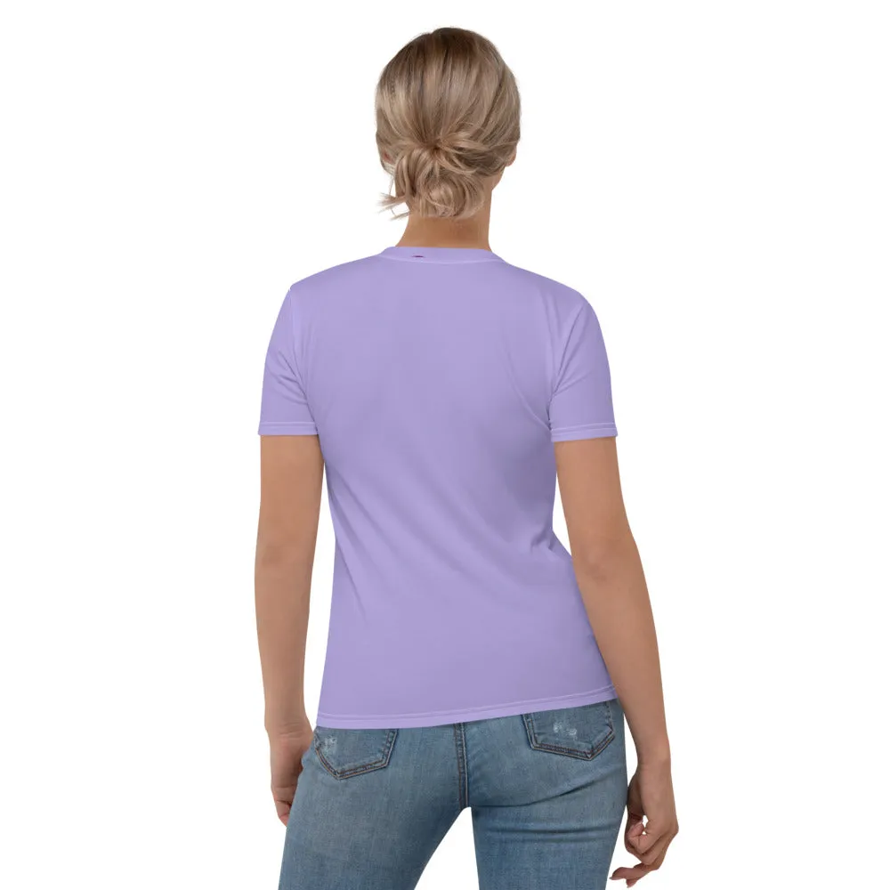 Womens T-shirt - Lilac with Butterflies