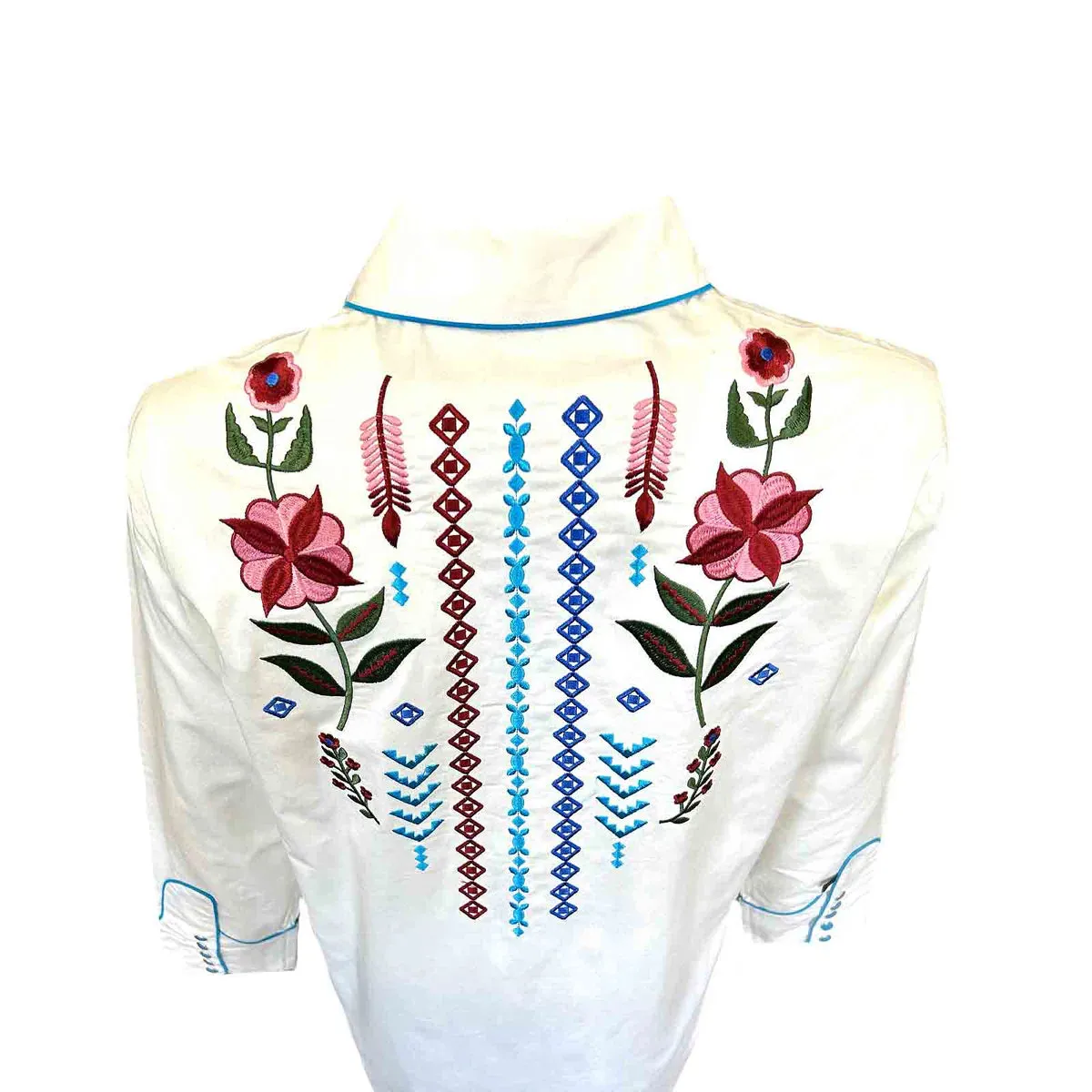 Women's Vintage Western Shirt Collection: Rockmount Boho Cascading Embroidery