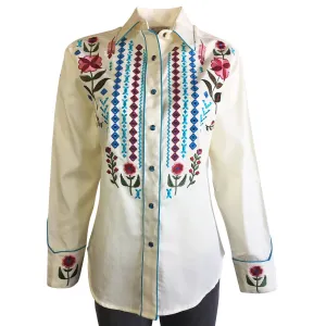 Women's Vintage Western Shirt Collection: Rockmount Boho Cascading Embroidery