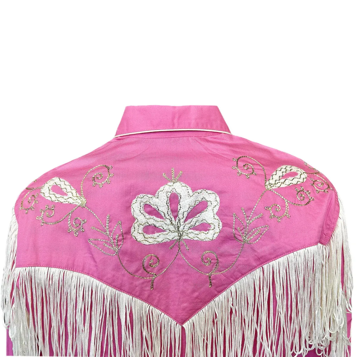 Women's Vintage Western Shirt Collection: Rockmount Fancy Fringe Pink