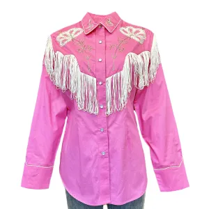 Women's Vintage Western Shirt Collection: Rockmount Fancy Fringe Pink