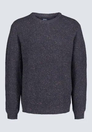 Wonder Men’s Long Sleeve Speckled Knit Sweater, Brown - BM24464