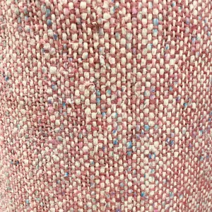 Wool/Linen Tweed Pink Plaid