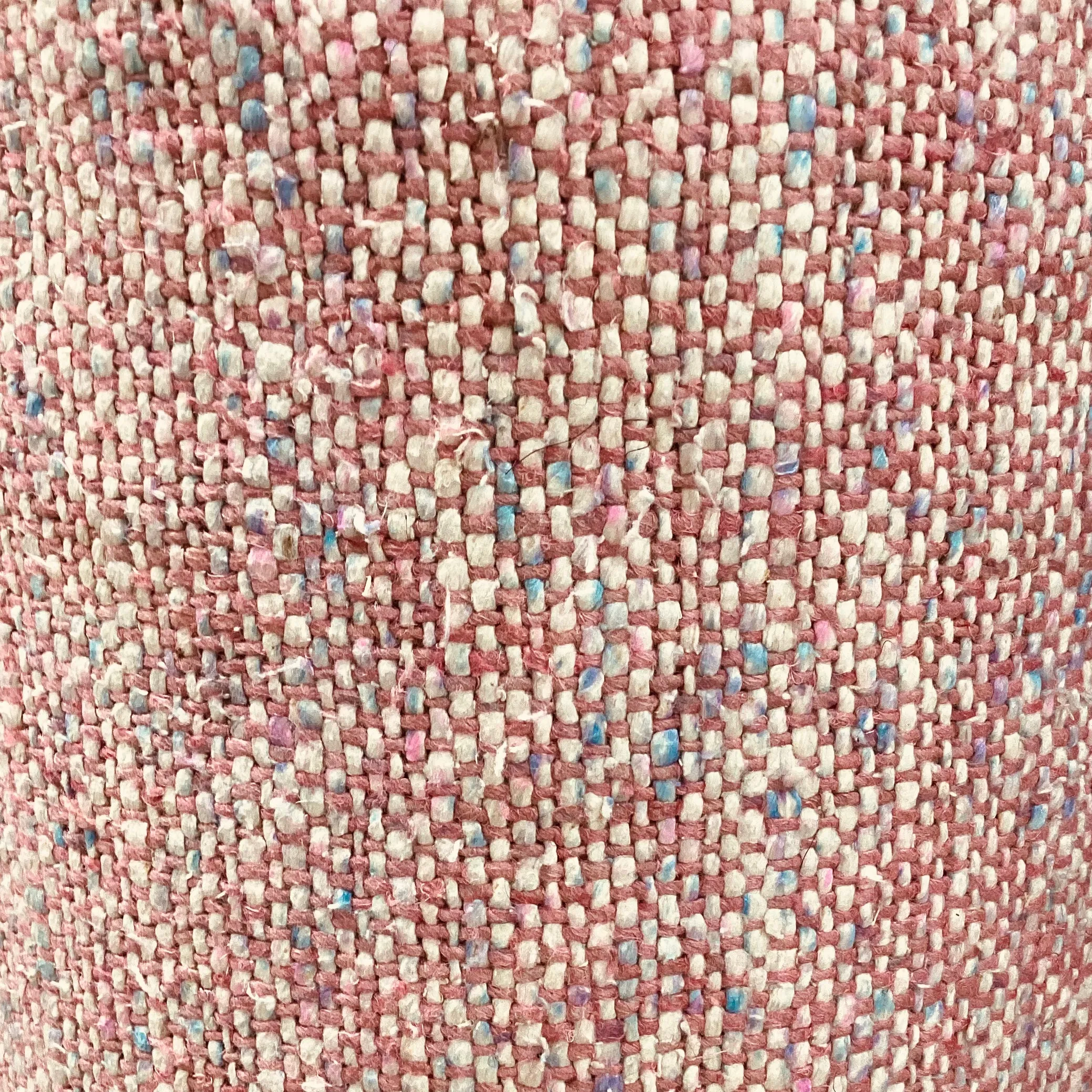 Wool/Linen Tweed Pink Plaid