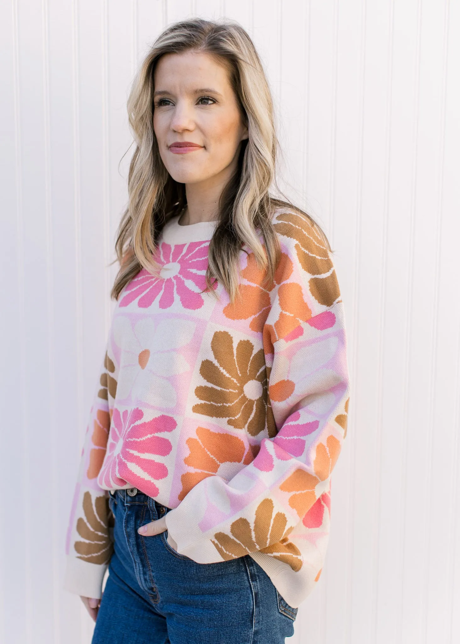 X Groovy Flower Sweater