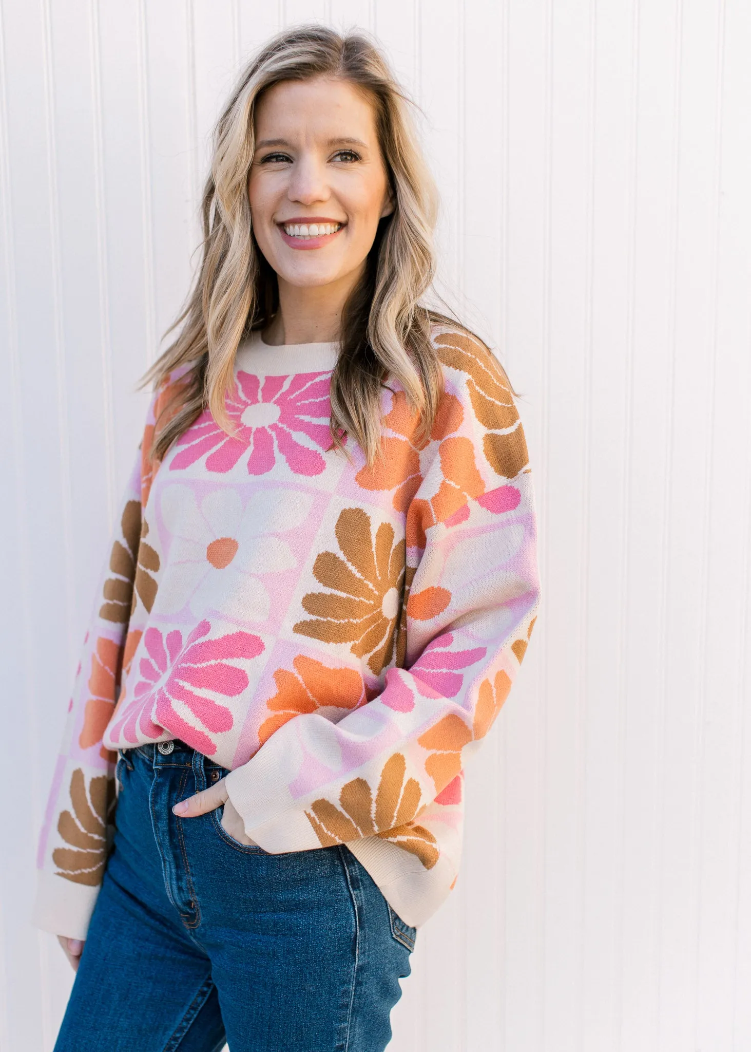 X Groovy Flower Sweater