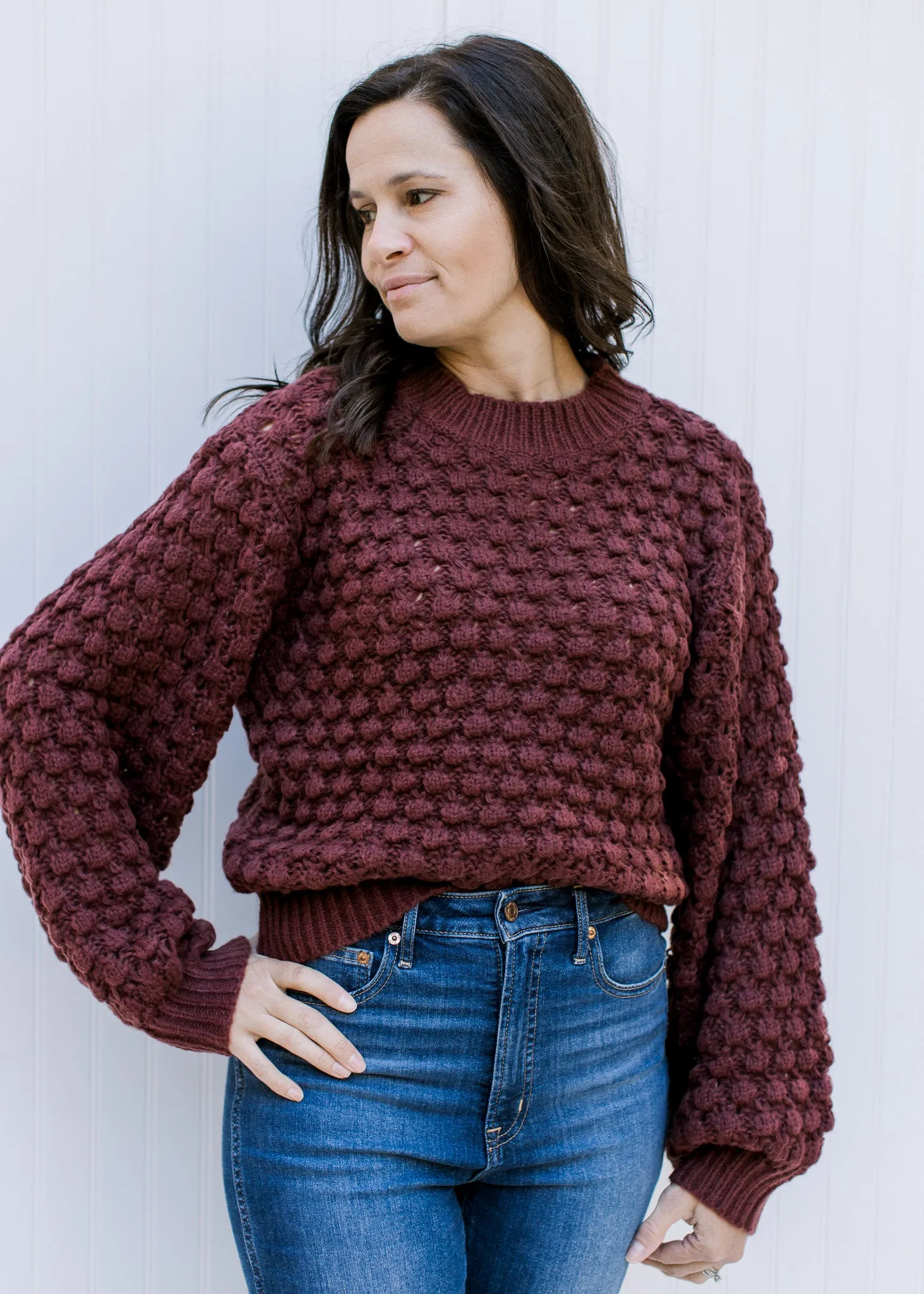 X Red Brown Sweater