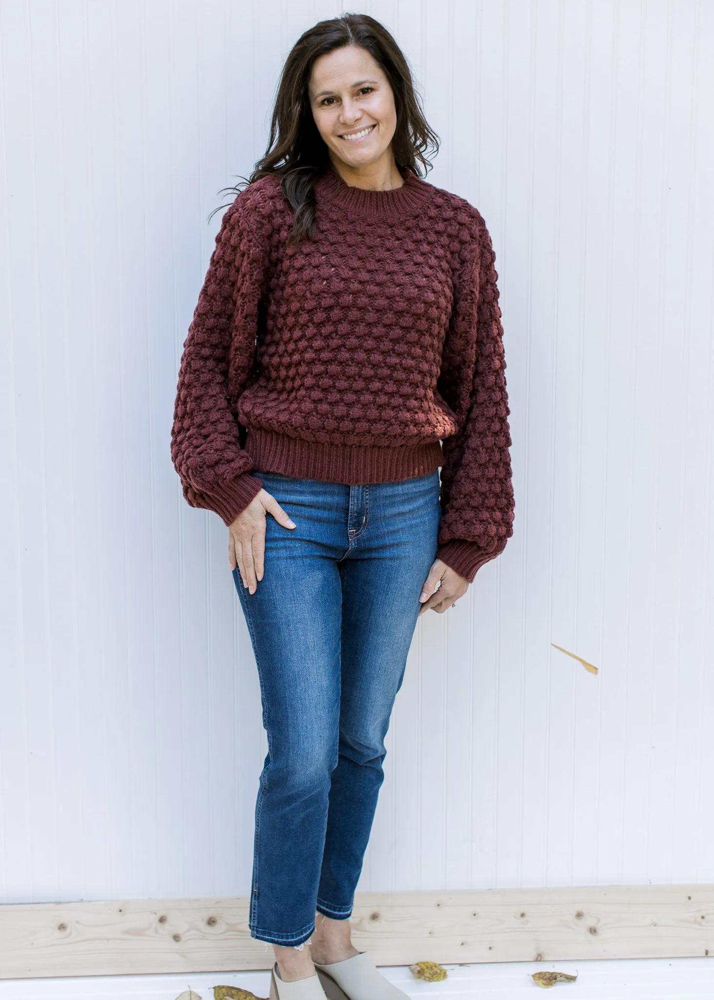X Red Brown Sweater