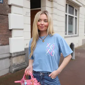 XOXO tee blauw