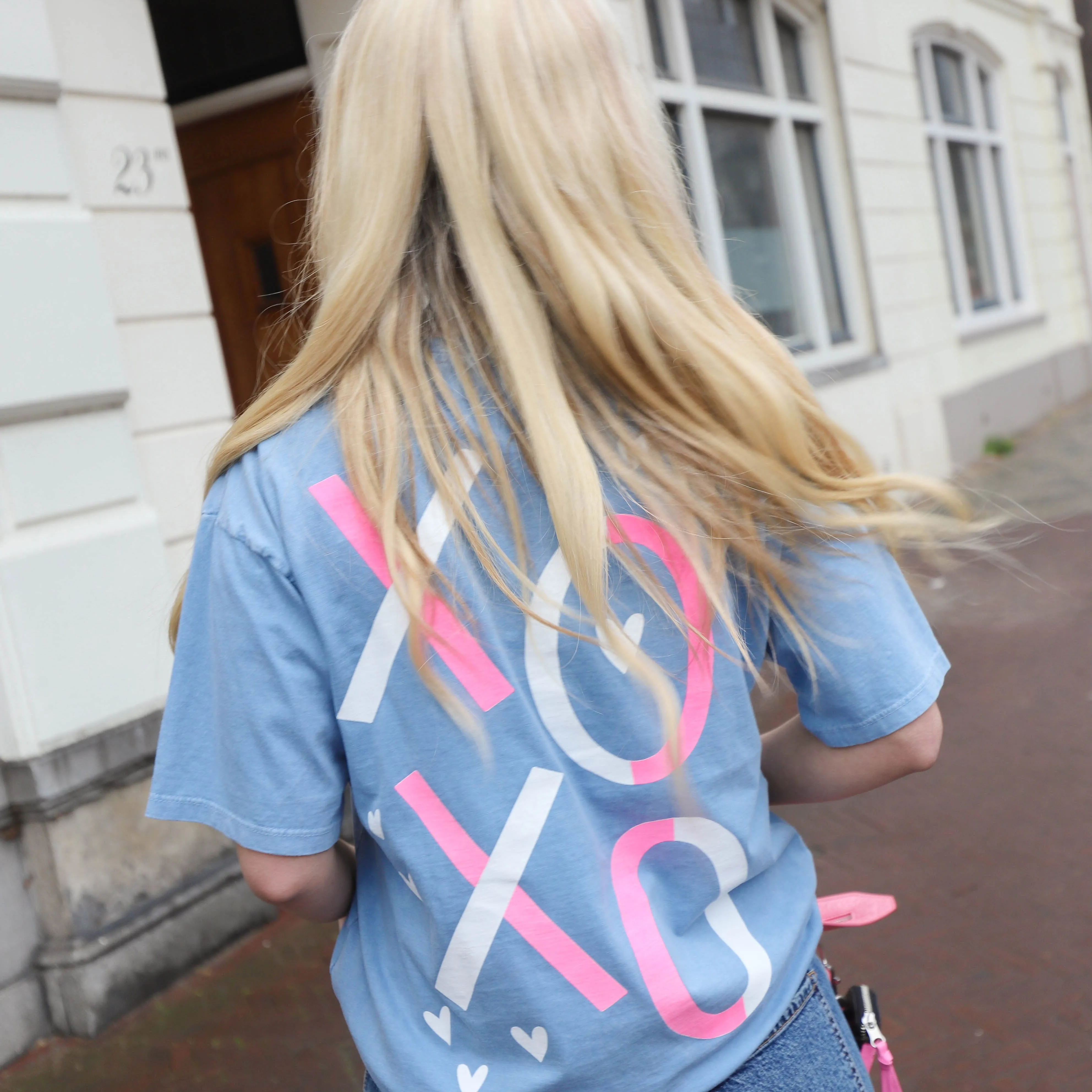 XOXO tee blauw