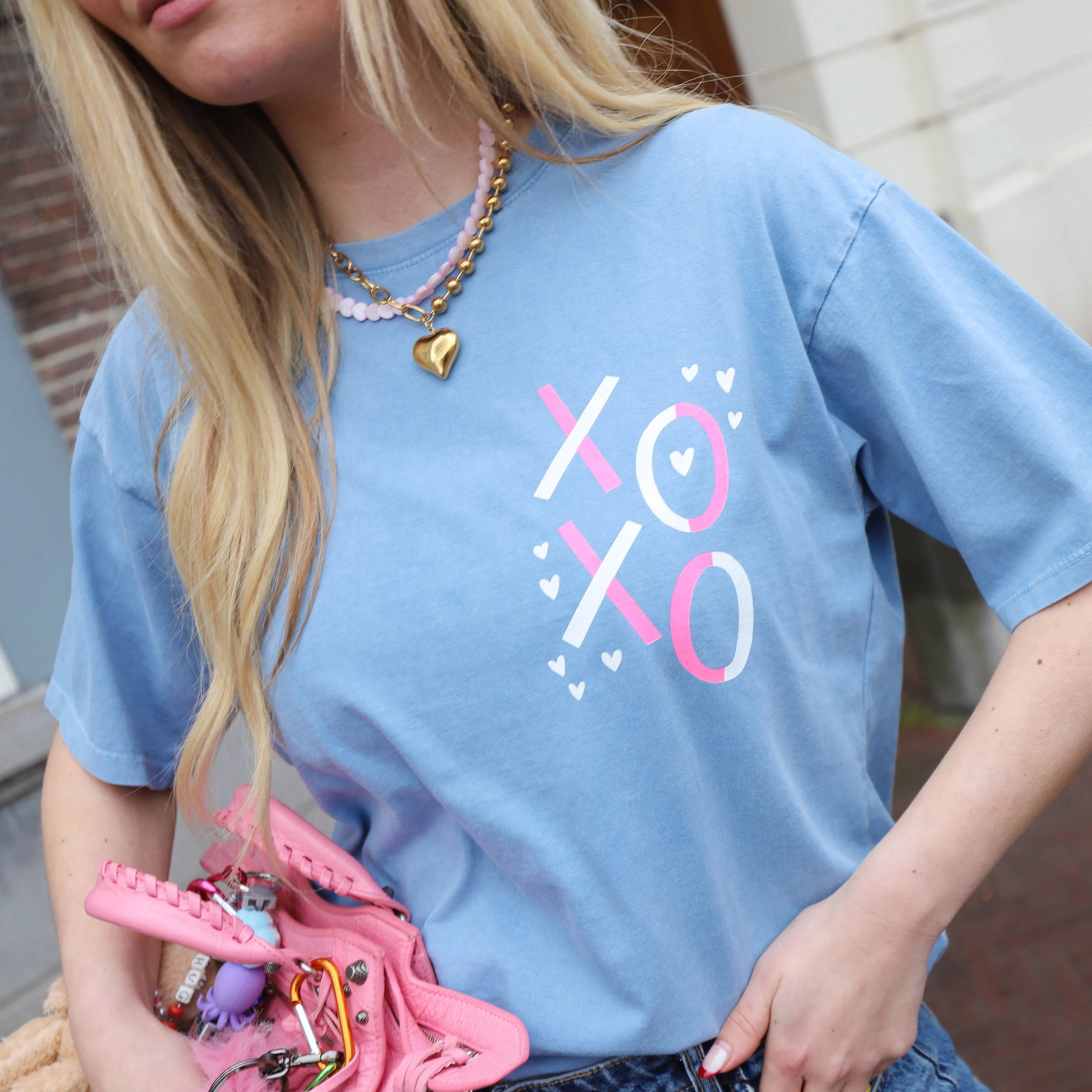 XOXO tee blauw