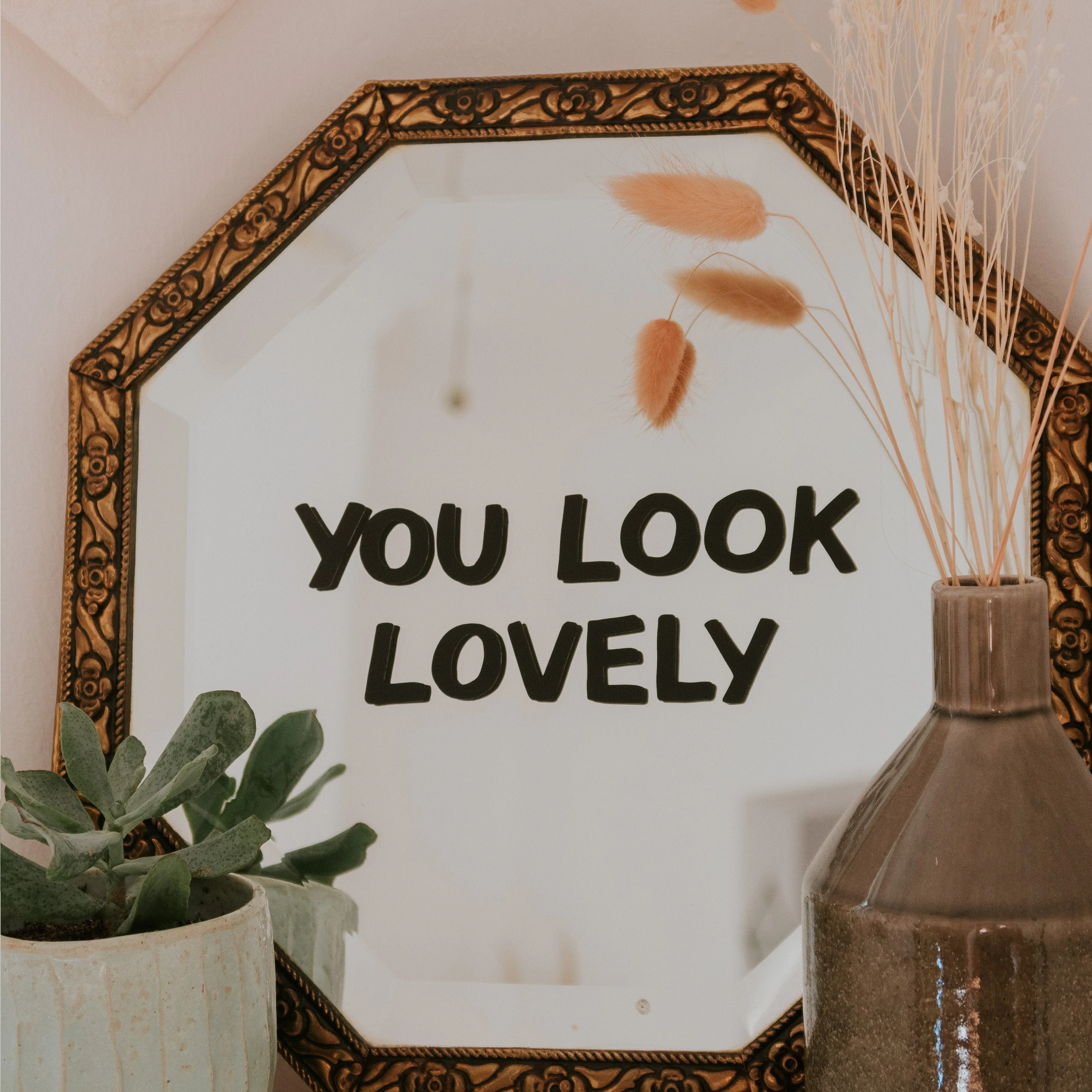 You Look Lovely Mirror Sticker Decal