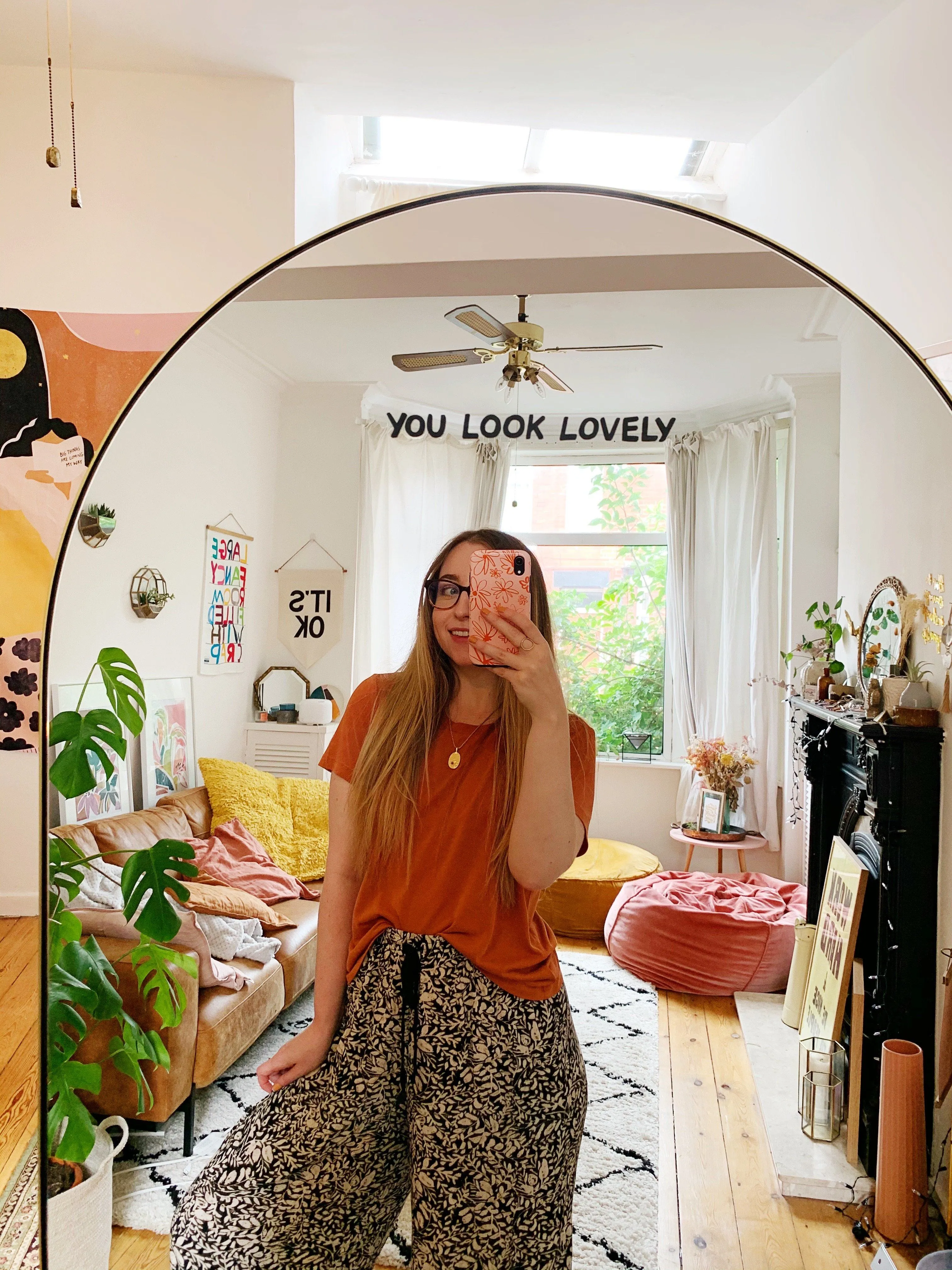 You Look Lovely Mirror Sticker Decal