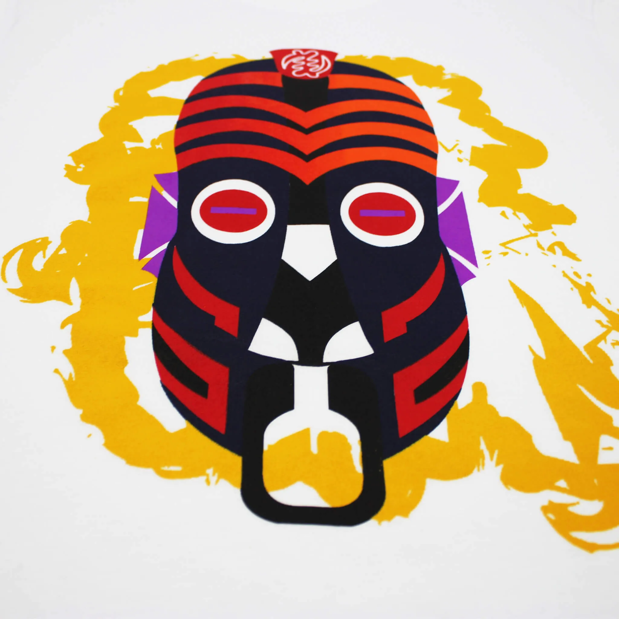 ZABESI DRAGON SMOKE WARRIOR MASK (UNISEX SHORT SLEEVE T-SHIRT)